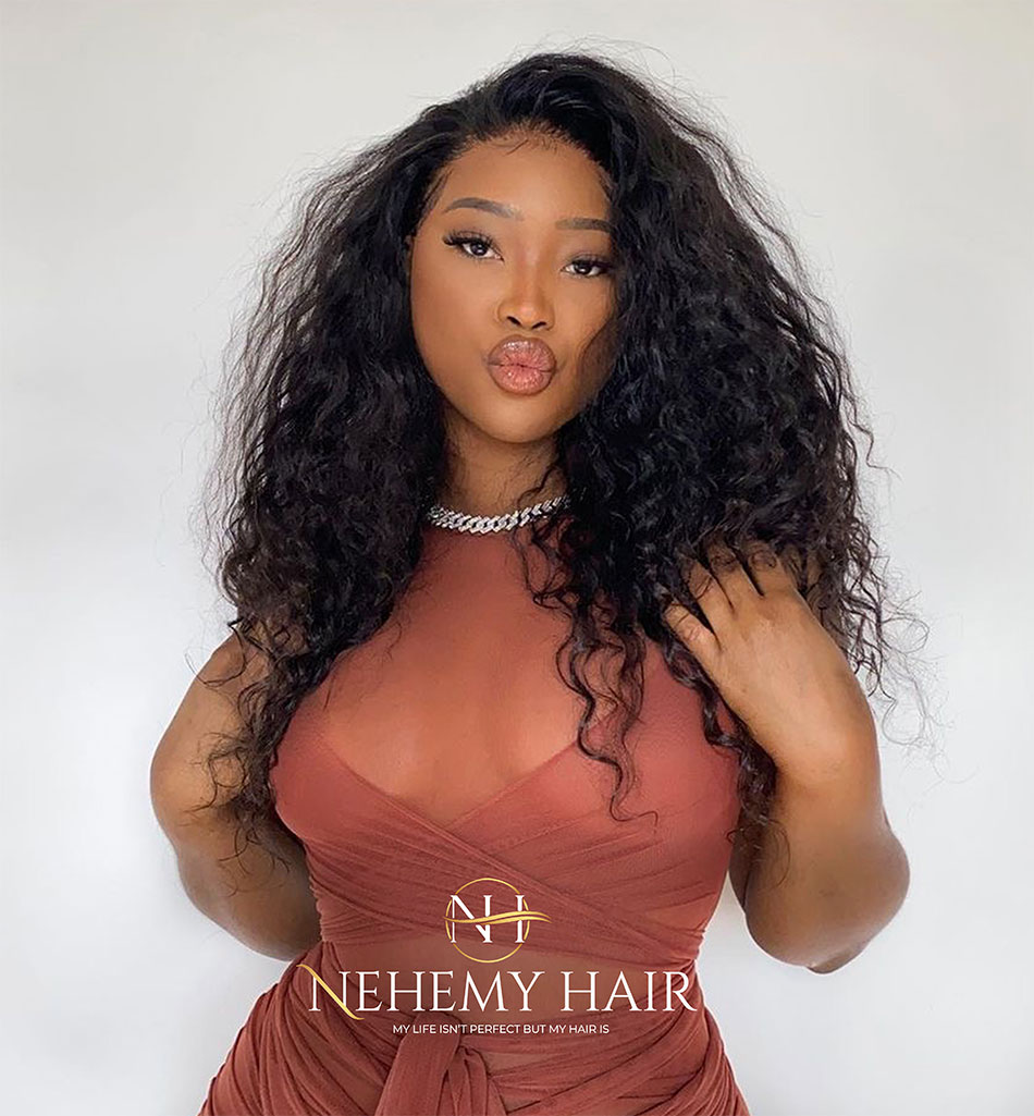 Wig Lace frontale Curly Raw Hair